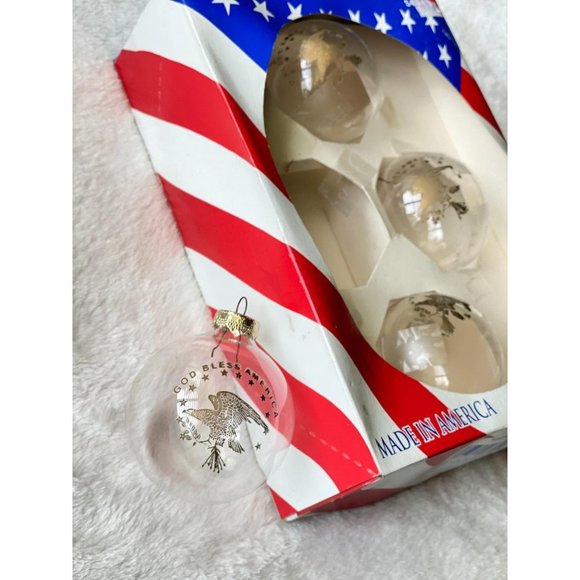 vtg vintage RAUCH glass Made in American eagle ornaments‎ Christmas holiday - Picture 1 of 13